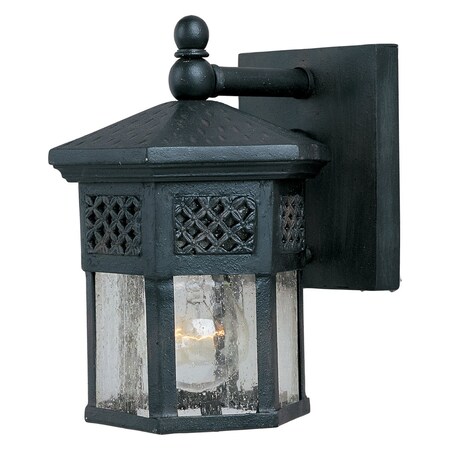 Maxim One Light Country Forge Seedy Glass Wall Lantern 30122CDCF